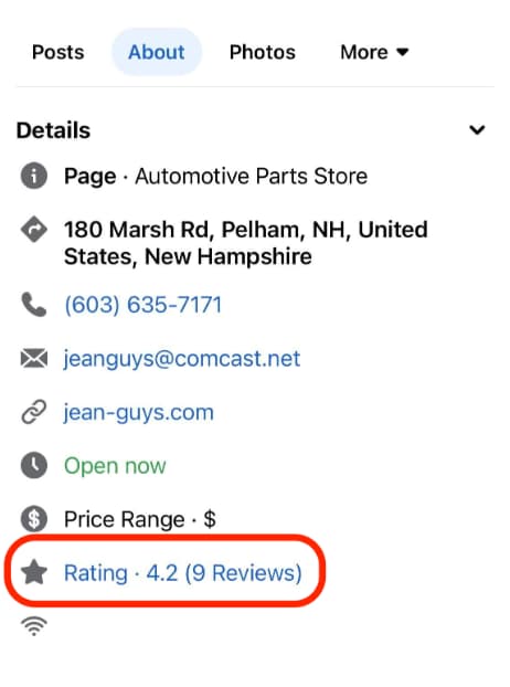 facebook customer reviews -  how to identify competitors